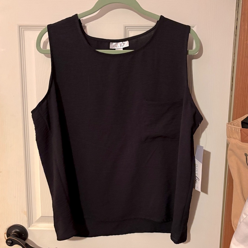 Just Be Classic Black Tank Top